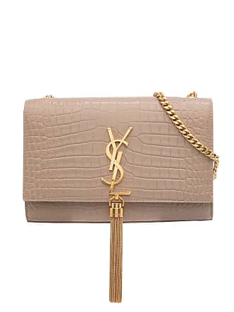 Saint Laurent Women's Small Kate Monogram Leather Chain Shoulder Bag - Nude  in Natural