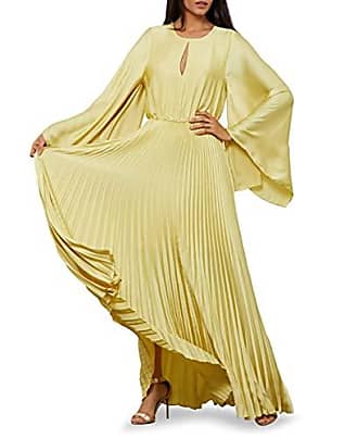 Bcbgmaxazria Womens Long Sleeve Evening Gown, Bt Chartreuse, X-Small
