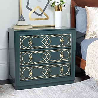 Safavieh Home Collection Kenta Steel Teal 3-Drawer Chest