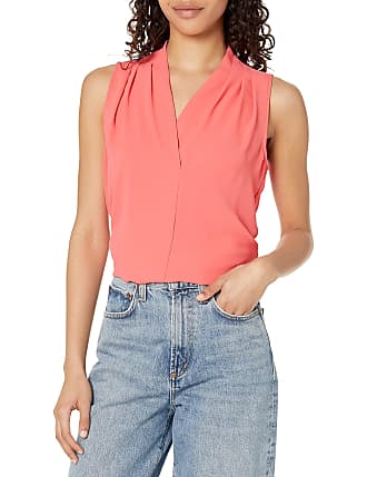 Tommy Hilfiger Matte Jersey Sleeveless Collared Cowl Neck Top - S