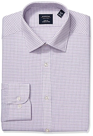 Arrow 1851 Men'S Dress Shirt Poplin Available In Regular, Slim, Fitted, And Ext 