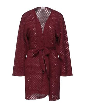 red fluffy dressing gown