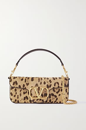 Valentino Crystal-Embellished Leopard Print Pony Hair Small