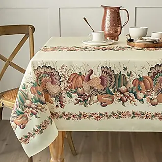 Fall Thanksgiving Tablecloth Rectangle 60 x 120 Inches, Buffalo