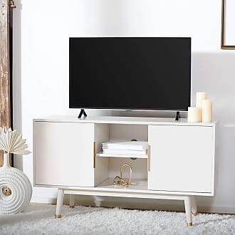 Safavieh Home Collection Ligia White 2-Door Storage TV (60-inch Flat Screen) Media Stand