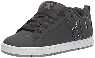 DC mens Court Graffik Casual Skate Shoe, Grey/Grey/White, 10.5 US