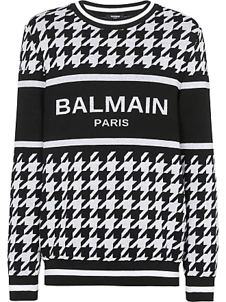 Balmain Men's Maxi Monogram Wool-linen Hoodie In Multicolor