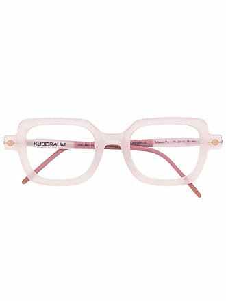 Leichte Damenbrille Gestell Plastik Quadrat Acetat Fassung Transparent Rosa Pink 