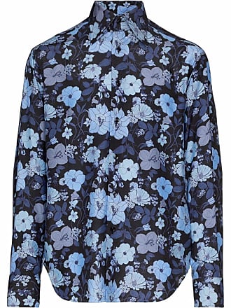 Tom Ford floral-print long-sleeve shirt - men - Silk/Viscose - 39 - Black