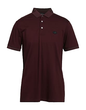 Armani Collezioni Hommes Rouge Polo Shirt Taille L NEUF 