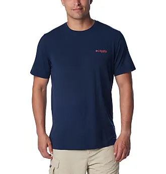 Columbia Men's PFG Uncharted Short Sleeve Tech T-Shirt - L - Blue