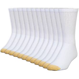 Gold Toe Mens 656s Cotton Crew Athletic Socks, Multipairs, White (12-Pairs), Large (Pack of 12)