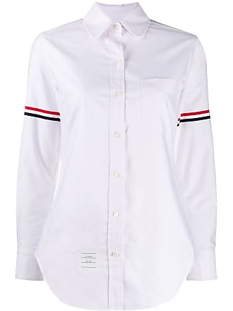 Thom Browne - Cotton Crepe Jersey Round Collar Polo - 40 - White - Female