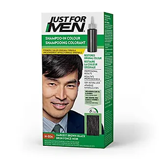 Just For Men Gel Colorant, Teinture Cheveux Noir Homme, Couvre Les Cheveux  Blancs Et Restaure La Couleur D'Origine Pour Un Résultat Naturel, Rapide et