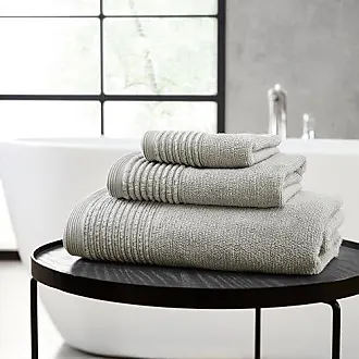 HALLEY Decorative Turkish Bath Towels Set, 2 Pieces - Highly Absorbent &  Fade Resistant Fabric, 100% Cotton - Gray 