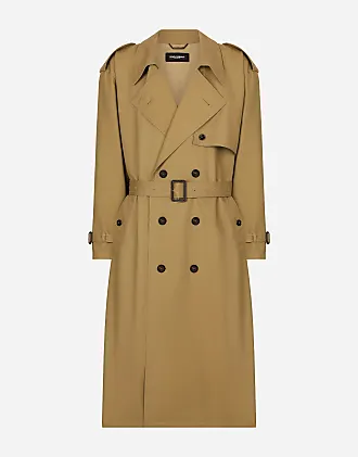 Palm Angels logo cotton trench coat - Neutrals