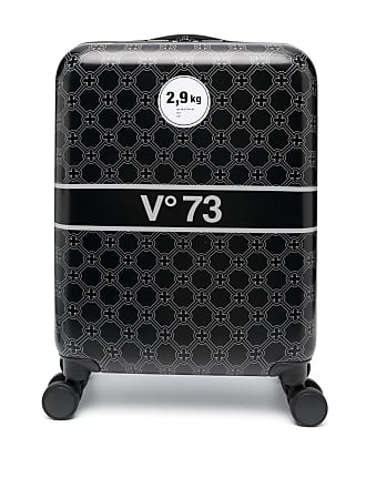 Chiara Ferragni denim Louis Vuitton and Samsonite travel bag air