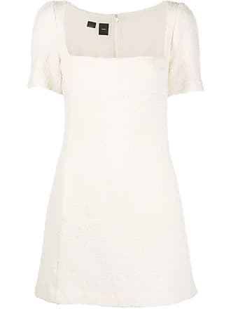 Pinko square-neck mini dress - women - Cotton/PolyesterAcrylic/Polyester - 36 - White