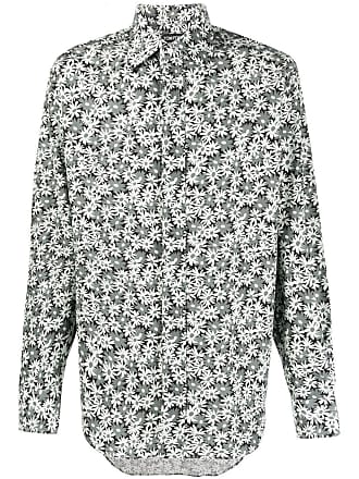 Tom Ford floral button-down shirt - men - Cotton/Cupro - 40 - Grey