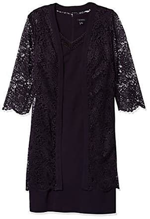 Le Bos Womens Lace Duster Jacket Dress, Eggplant, 10