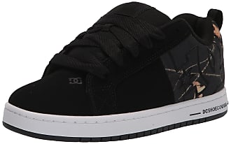 DC Mens Court Graffik Casual Skate Shoes, Black/Print, 10.5