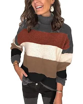 Maglione Pullover Da Donna A Collo Alto Grigio | Pablimaca