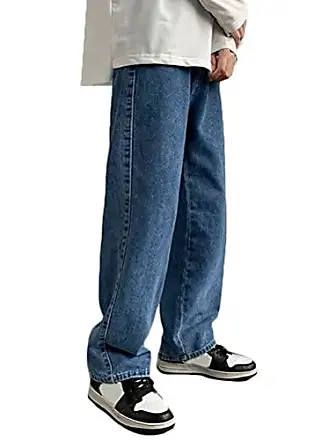 Pantalon ample décontracté en jean baggy homme jambes larges pantalon hip  hop ta