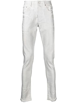 Purple Men's Bleach Spill Skinny Jeans