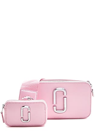 Pink Snapshot Studded Leather Cross Body Bag In Magenta Multi