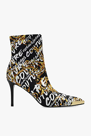 Versace Jeans Couture Patterned Heeled Ankle Boots Womens Multicolour