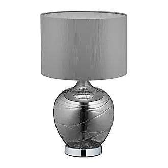 Relaxdays Lampe de chevet décorative, abat-jour inclinable, douille E14,  luminaire en métal, design rétro, argenté