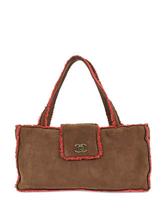 Chanel Pre-owned 2003-2004 logo-debossed Tassel Shoulder Bag - Brown