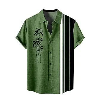 Big and Tall Hawaiian Shirts for Men Striped Color Block Bowling Shirt Plus  Size Summer Tropical Shirts for Resort Army Green : : Clothing,  Shoes & Accessories