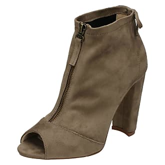 R14A Spot On H4R101 Girls Bronze or Pewter Fur Lined Boot UK Sizes 8 to 2 