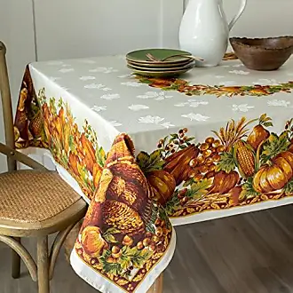 Fall Thanksgiving Tablecloth Rectangle 60 x 120 Inches, Buffalo