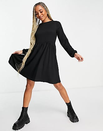 NA-KD hem detail dress in black