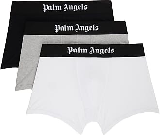 Mens Underwear Palm Angels Underwear Palm Angels Cotton Three-pack Multicolor Logo Boxer Briefs in Black for Men 
