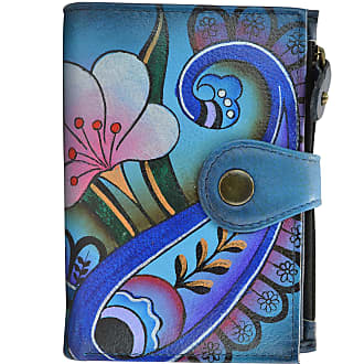 Anuschka Hand-Painted Leather Trifold Organizer Wallet with RFID