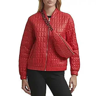 DKNY Women's Sport Perforated W/Hood Jacket, Mulberry, X-Small