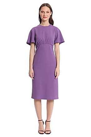 Donna Morgan Womens Elastic Empire Waist Sheath Dress, Purple Heart, 10