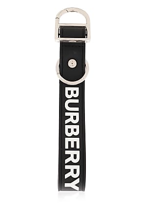 Burberry logo-lettering leather keychain, Pink
