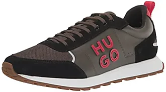Hugo Boss Green Velocity Knit Lace-up Trainers 50385603 In Khaki