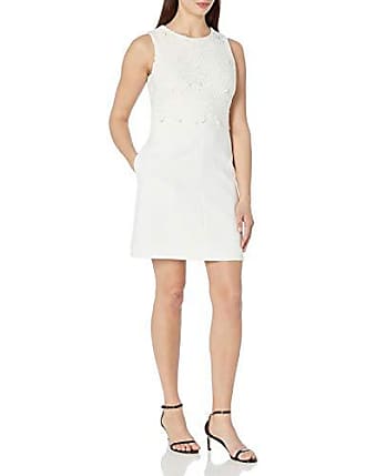 Tiana B. Tiana B Womens Floral Lace A-line Dress, White, 14