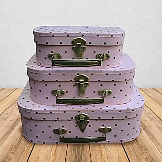 Paperboard Suitcases - Set of 3 Decorative Storage Boxes - Mini, Photo Storage