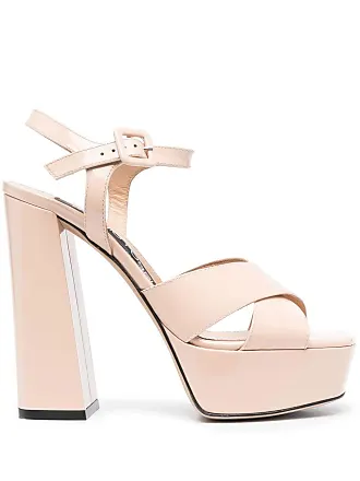 Sergio Rossi feather-trim suede-leather sandals - Pink