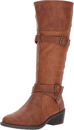 Easy Street Womens Kelsa Harness Boot, tan/Embossed, 5.5 M US