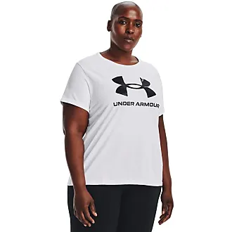 UNDER ARMOUR Women Black & White Live Sportstyle Graphic Brand Logo Print  T-shirt