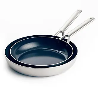 Blue Diamond Cookware Diamond Infused Ceramic Nonstick 11 Grill Genie Pan  with Lid PFAS-Free Dishwasher Safe Oven Safe Blue