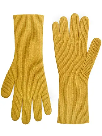 Burberry argyle-knit wool mittens - Yellow