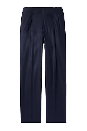 THE ROW Egle stretch wool, silk and cashmere-blend straight-leg pants